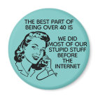 Retro Funny Over 40 Magnet