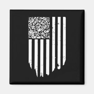 Retro Funny Qr Trump Dancing Dance Code Magnet