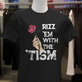 Retro funny Rizz em with the tism Grunge flower T-Shirt
