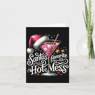 Retro Funny Santas Favorite Hot Mess Tail Card