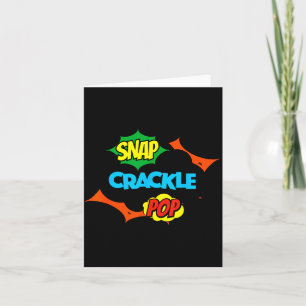 Retro Funny Snap Crackle P Quote Relax Meme Game  Card