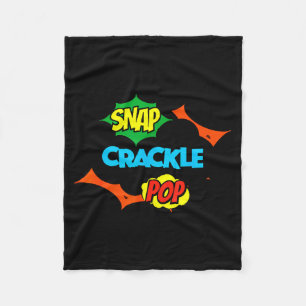 Retro Funny Snap Crackle P Quote Relax Meme Game  Fleece Blanket