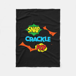 Retro Funny Snap Crackle P Quote Relax Meme Game  Fleece Blanket