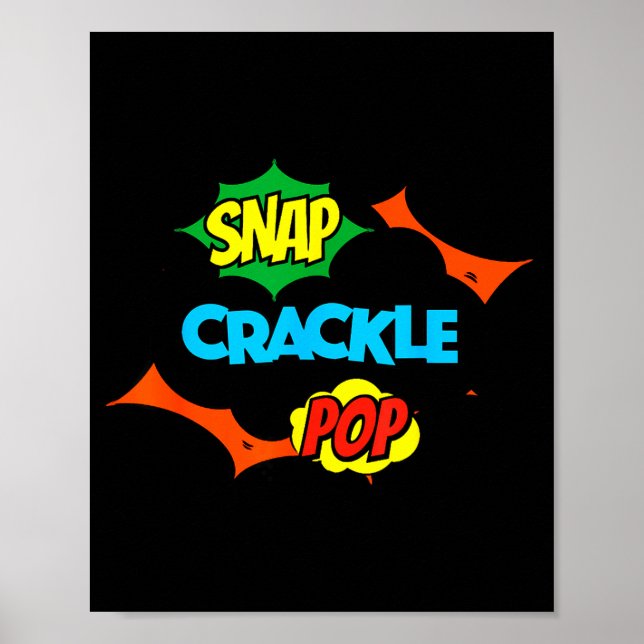 Retro Funny Snap Crackle P Quote Relax Meme Game  Poster (Front)