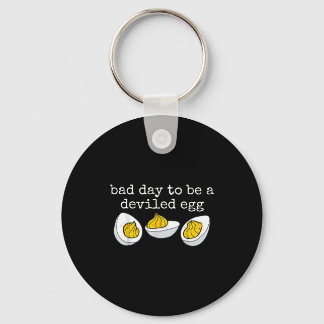 Retro Funny Thanksgiving Dinner Bad Day To Be A De Keychain (Front)