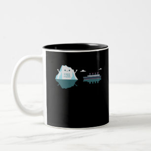 Retro Funny Titanic Iceberg 1912 Cruis Vessel Two-Tone Coffee Mug