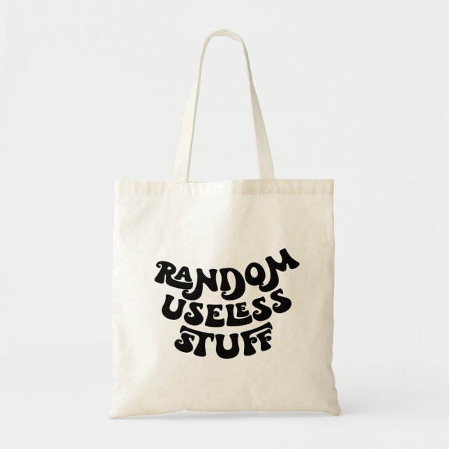 Retro Funny Trendy Minimalist Black Typography  Tote Bag (Front)