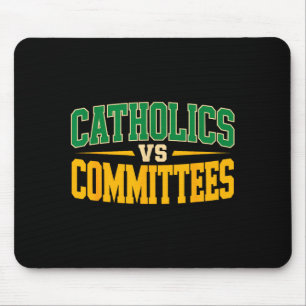 Retro Funny Trendy Sarcastic Saying Catholics Vs C Mouse Pad