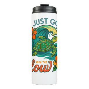 Retro Funny Turtle Shell Yeah Its Summer Thermal Tumbler