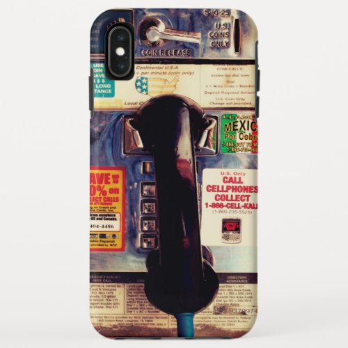 Retro Funny US Public Pay Phone _ Cool and Unique iPhone XS Max Case