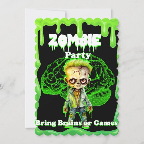 Retro Funny Zombie Halloween Cards