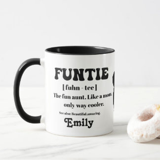 Retro Funtie Definition Personalized Auntie Mug
