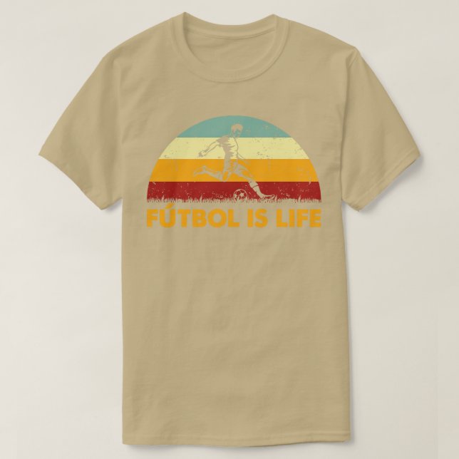 Retro Futbol is Life Remix T-Shirt (Design Front)