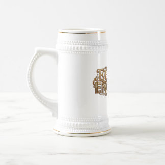 Retro-Future Botanical | Neon Hibiscus Synthwave A Beer Stein