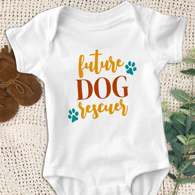 Retro Future Dog Rescuer Colorful Baby Bodysuit (Creator Uploaded)
