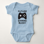 Retro Future Gaming Buddy Blue Bodysuit Baby Gift at Zazzle