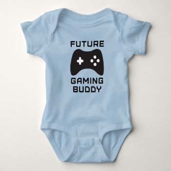 Retro Future Gaming Buddy Blue Bodysuit Baby Gift by Zuphillious at Zazzle
