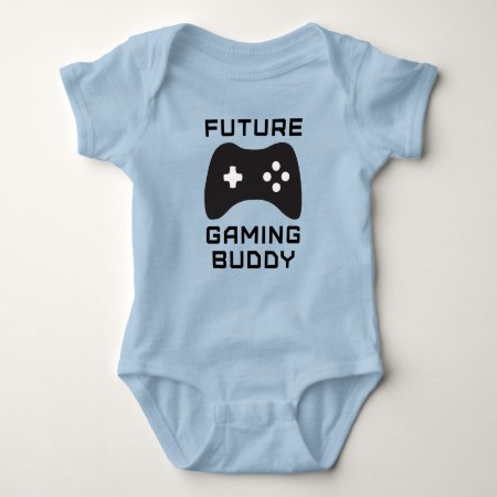 Retro Future Gaming Buddy Blue Bodysuit Baby Gift