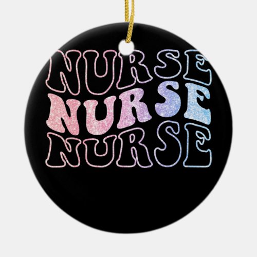 Retro Future Nurse Life For Registered Nurse Ceramic Ornament