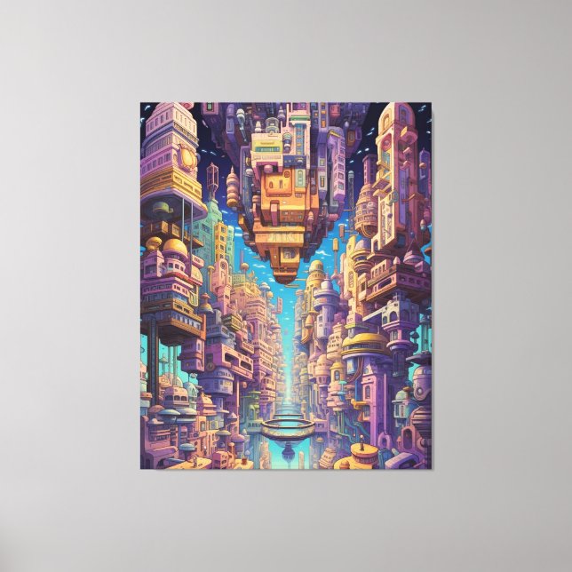 Retro Futurism Art Canvas Print (Front)