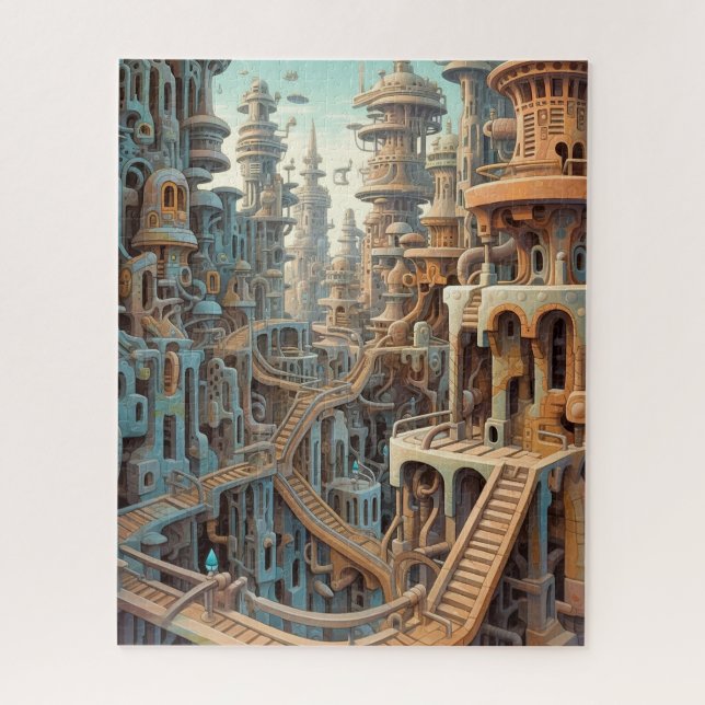 Retro Futurism Art Puzzle (Vertical)