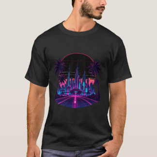 Retro Futurism Neon Synthwave T-Shirt