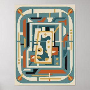 Retro Futurist Mid Century Modern Poster