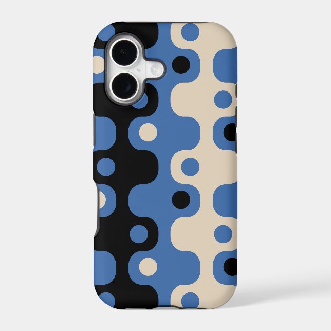 Retro Futuristic Abstract Pattern Iphone Case (Back)