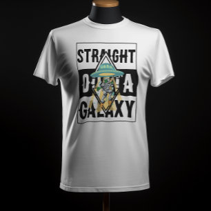 Retro-Futuristic Alien Funny Straight outta galaxy T-Shirt