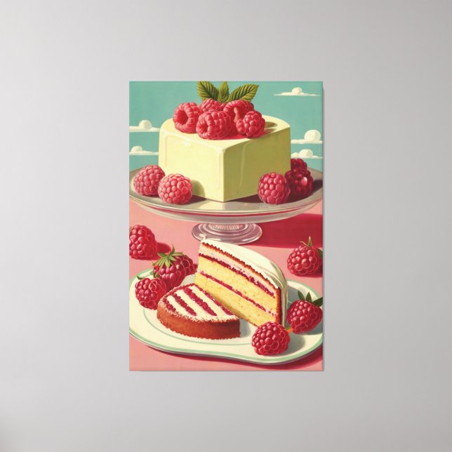 Retro futuristic cake Stretched Canvas Print (Front)