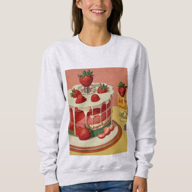 Retro futuristic cake sweatshirt  (Front)