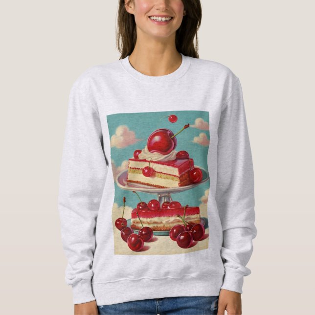 Retro futuristic cake sweatshirt  (Front)