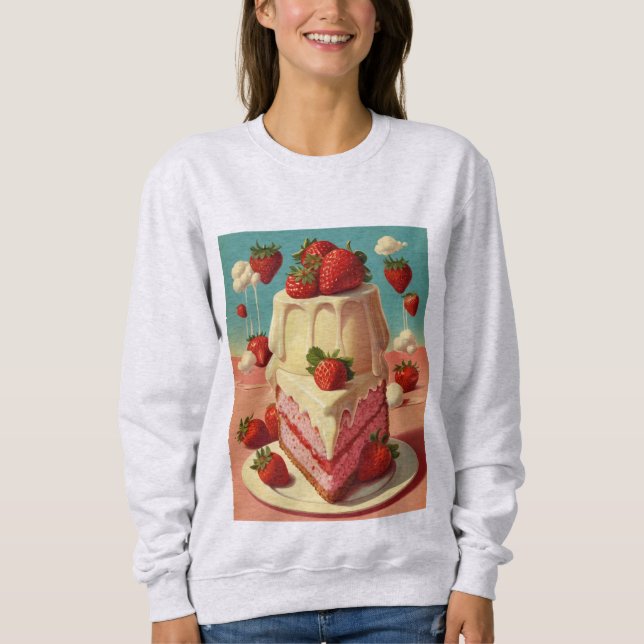 Retro futuristic cake sweatshirt  (Front)