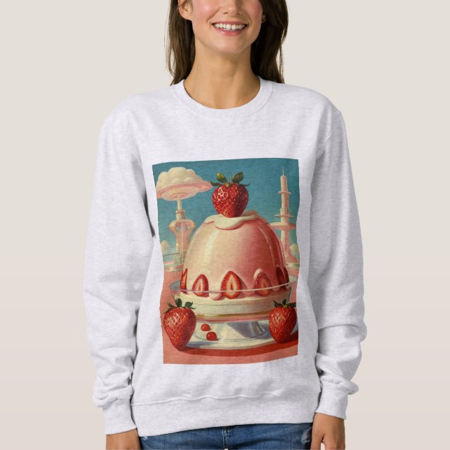 Retro futuristic cake sweatshirt  (Front)