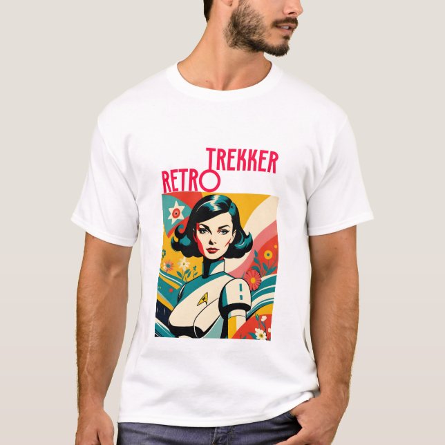 Retro-Futuristic Explorer Trekker T-Shirt (Front)