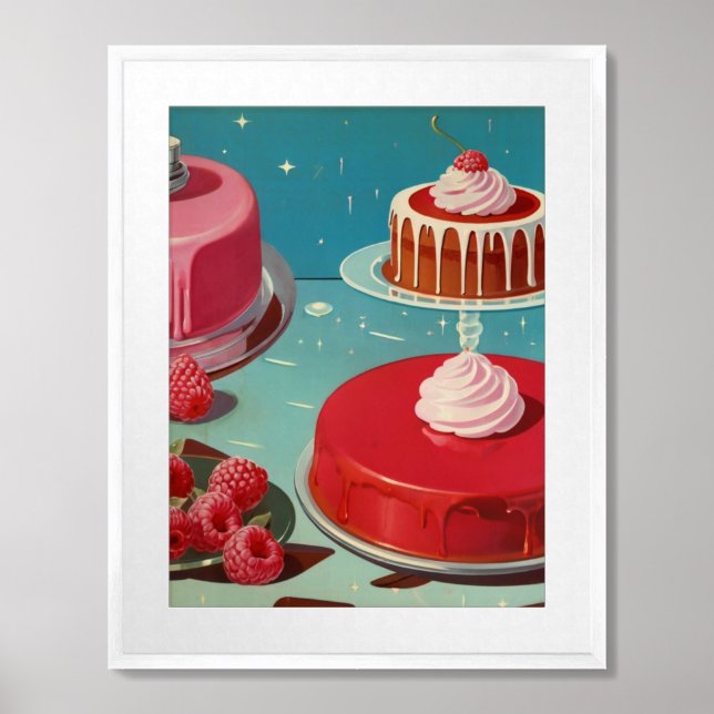 Retro futuristic  framed art (Framed Front)