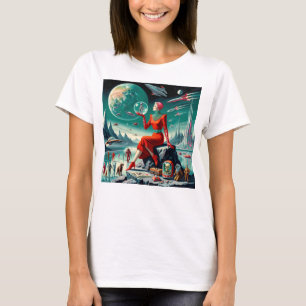 Retro Futuristic Illustration T-Shirt