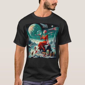 Retro Futuristic Illustration T-Shirt