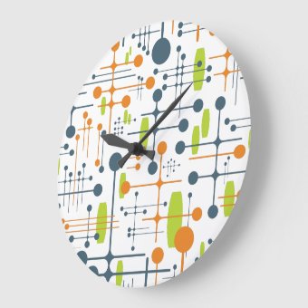 Retro Futuristic Large Clock | Zazzle