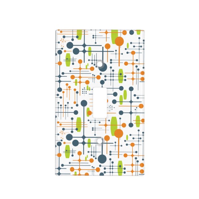 Retro Futuristic Light Switch Cover (Front)