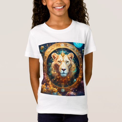 Retro_Futuristic Lion Geometric Art T_Shirt Colle