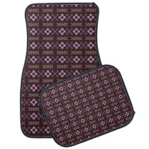 Retro Futuristic Metaball Pattern Set of Car Mats 