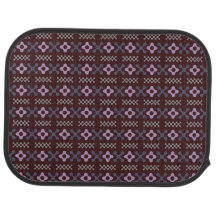 Retro Futuristic Metaball Pattern Set of Car Mats 