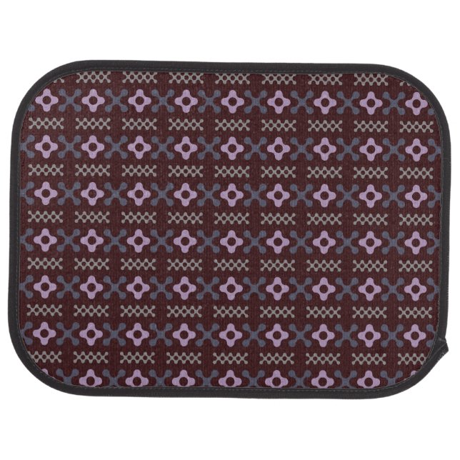 Retro Futuristic Metaball Pattern Set of Car Mats  (Rear)