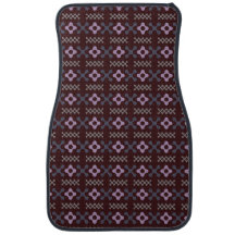Retro Futuristic Metaball Pattern Set of Car Mats 