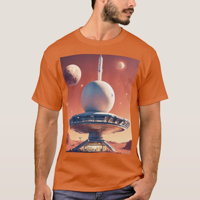 Retro-Futuristic Moon Base Tees – Timeless 1950s S (Front)