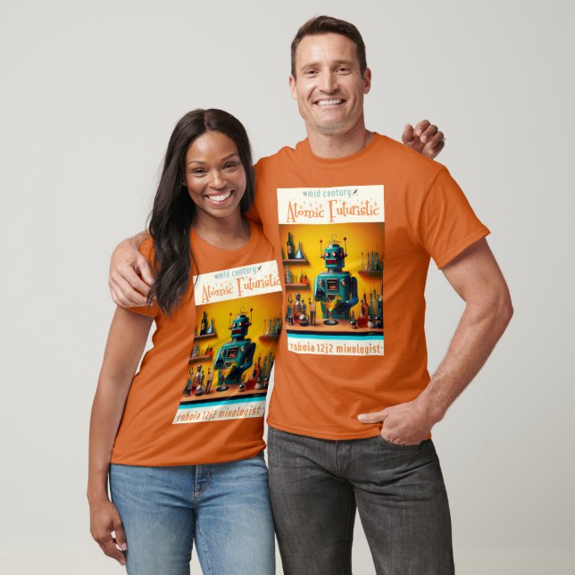 Retro Futuristic Robot ROBIA 12J2 Mixologist T-Shirt (Unisex)