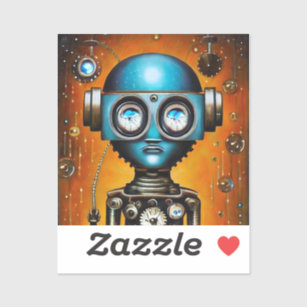 Toy Robots Vinyl Sticker, Zazzle