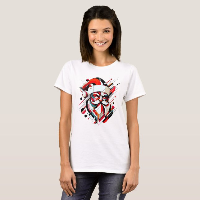 Retro-Futuristic Santa T-Shirt (Front Full)