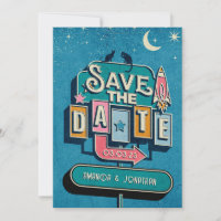 Retro Futuristic Wedding Sign